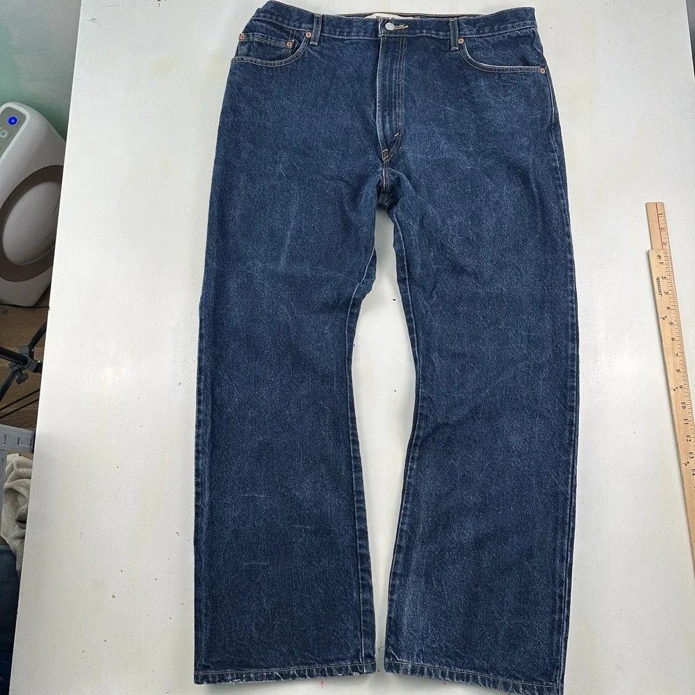 VTG Y2K Levi's 517 Bootcut Jeans Men Fits 40x32 Tag 42 Dark Wash Blue Cotton